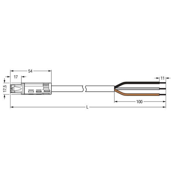 pre-assembled connecting cable Eca Plug/open-ended white image 6