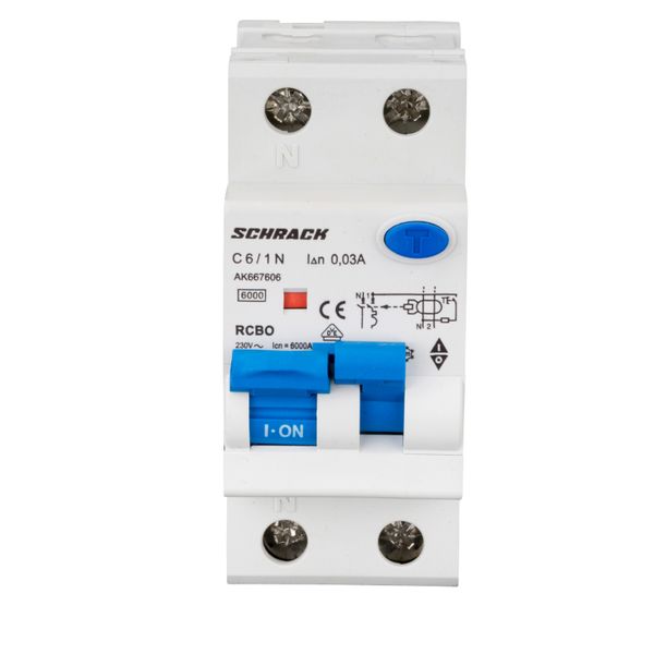 Combined MCB/RCD (RCBO) 1+N, AMPARO 6kA, C 6A, 30mA, Typ A image 3