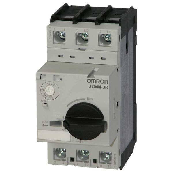 Motor-protective circuit breaker, rotary type, 3-pole, 0.10-0.16 A image 1