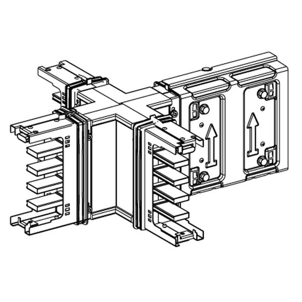 Cross, Canalis KSA400, aluminium conductors, 400A, fixed dimensions (A=B=C=D=165mm), white RAL9001 image 1