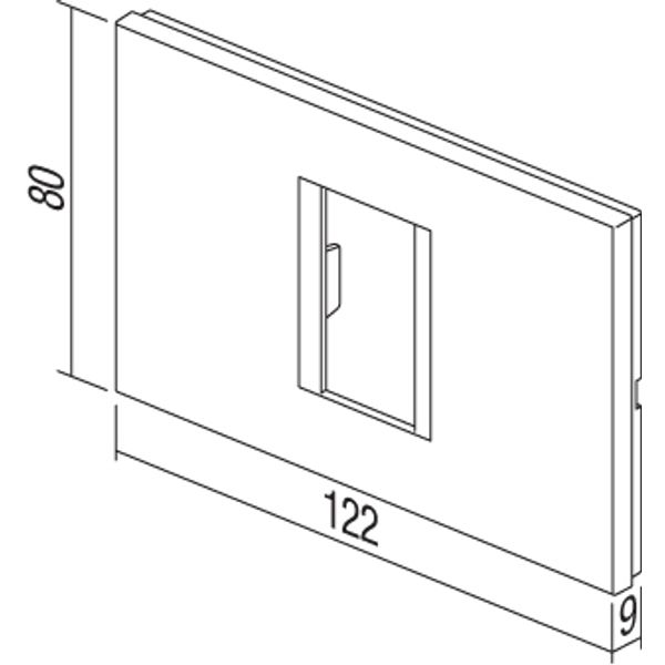 Cover frame 1/3M, soft touch black image 3