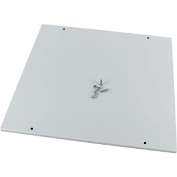 Front cover, +mounting kit, vertical, empty, HxW=400x425mm, grey image 2