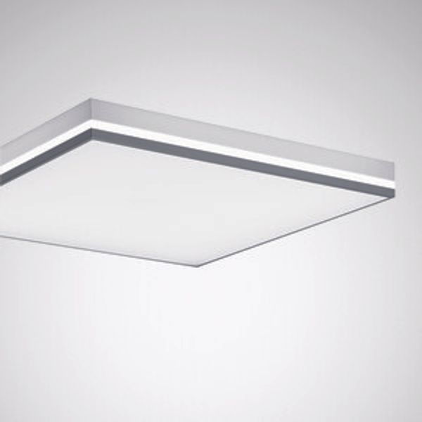 Surface-mounted luminaire Belviso D Prisms White ET 27W 4000lm Wide reduced glare UGR19 (W19) IK06 3 SDCM image 1