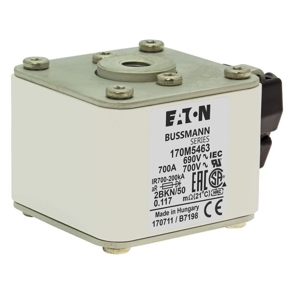 Fuse-link, high speed, 700 A, AC 690 V, size 2, aR, IEC, UL, single indicator image 10