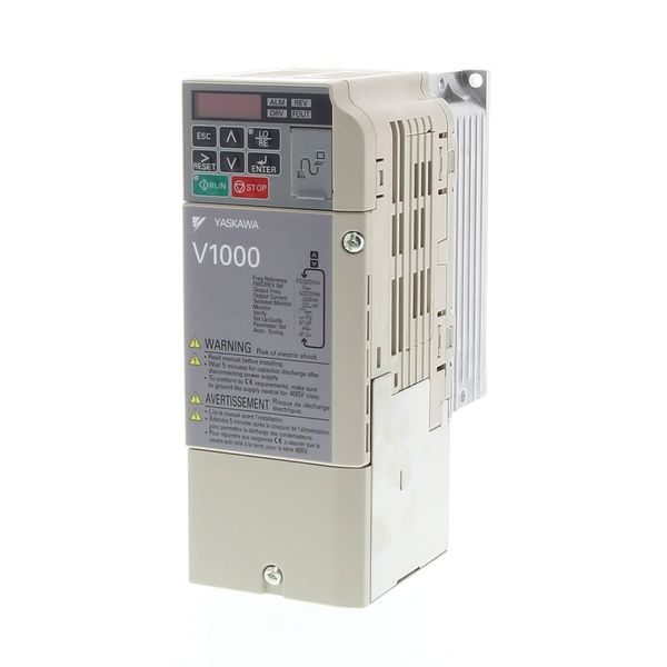 V1000 Inverter drive, 0.4/0.55KW(HD/ND), 3.0/3.5A(HD/ND), 200 VAC, sin image 1