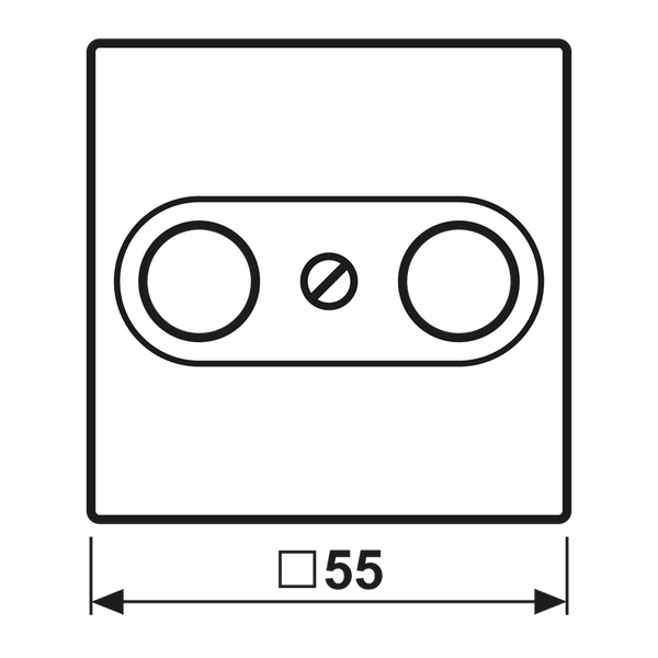 Centre plate for TV-FM-SAT socket A561PLTV image 3