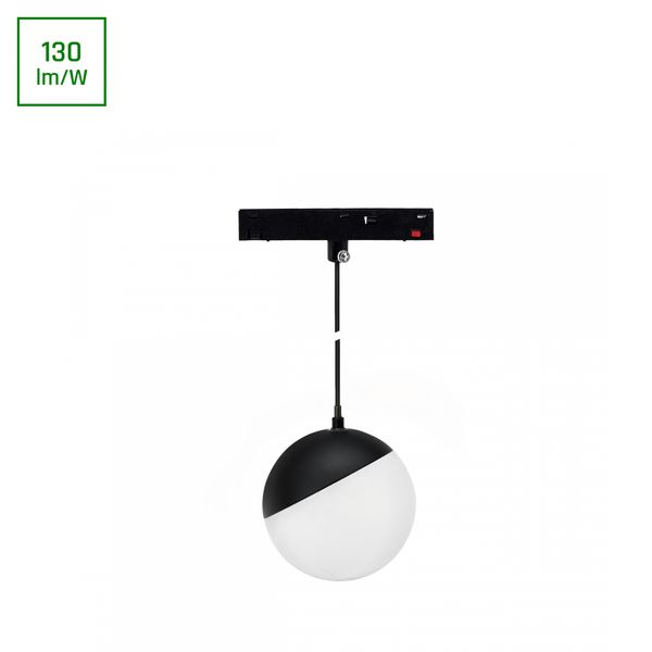 SYSTEM SHIFT BASIC - GLOBE P BALL LUMINAIRE SUSPENDED 90MM 10W  3000K BLACK image 1