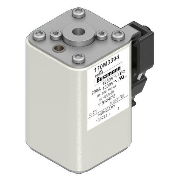 Fuse-link, high speed, 200 A, AC 1250 V, compact size 1, 45 x 59 x 75 mm, aR, IEC, UL, single indicator image 2