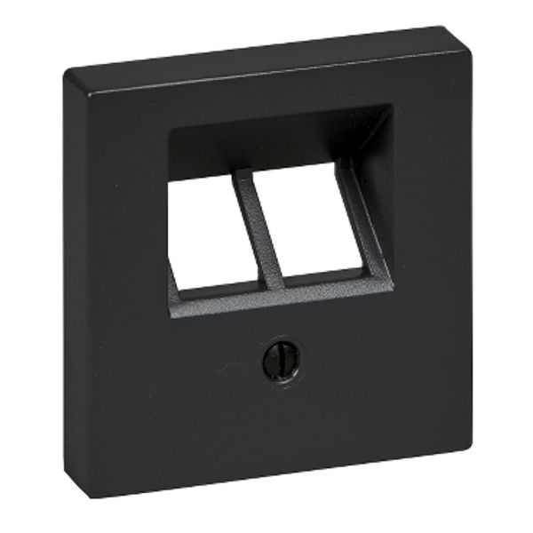 Central plate for RJ45 insert, 2-gang, anthracite, System M image 2