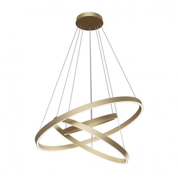 Modern Rim Pendant Lamp Brass image 1