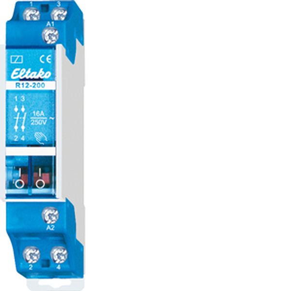 2-pole electromechanical switching relay, 2 NO 16A image 1