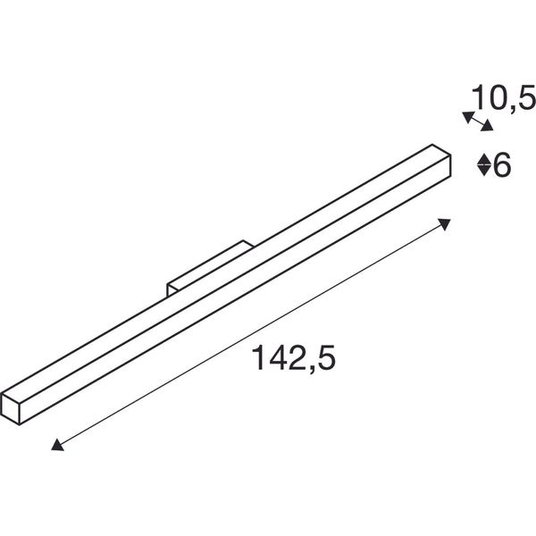 Q-LINE LED Wall luminaire, black, 3000K image 1