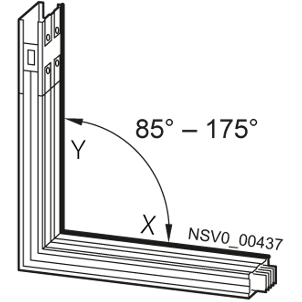 BD2A-400-LV-X*-G* KNEE FRONTSIDE X 0,36M-1,25M / Y 0,36M 160A-400A WINKEL 85 GRA D-175 GRAD image 1