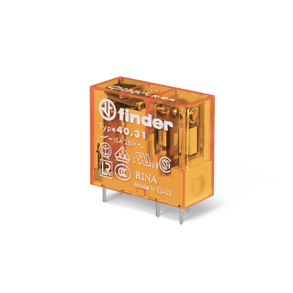 PCB/Plug-in Rel. 3,5mm.pinning 1CO 10A/230VAC/Agni+Au (40.31.8.230.5000) image 1
