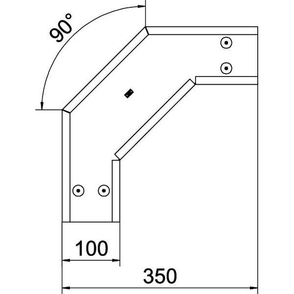 DFB 90 100 A4 90° bend cover square, for RB 90 100 B100mm image 2