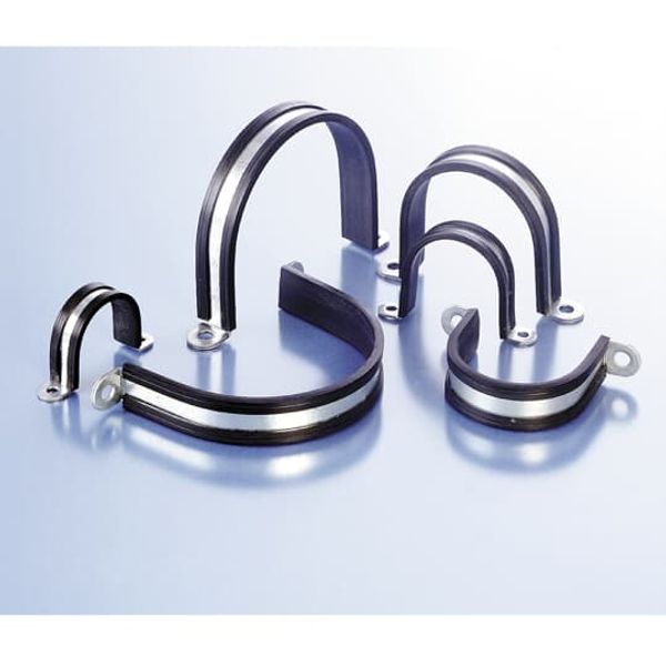 SGS-36 PIPE CLAMP GALV STL/EPDM NW36 GRY image 1