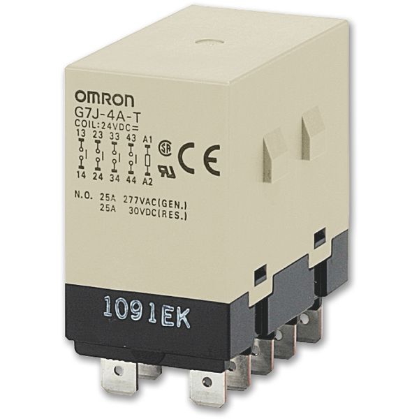 Power Relay, 4PST-NO, quick connect terminal, 100/120 VAC G7J 1088A image 1