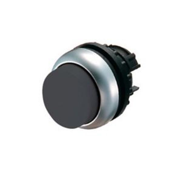 Pushbutton, RMQ-Titan, Extended, momentary, black, Blank, Bezel: titanium image 2