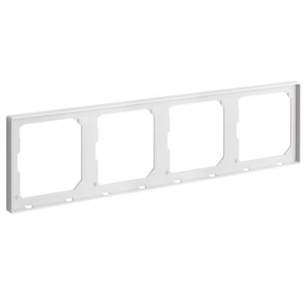 Galion - 4 gangs plate kit support - White image 1