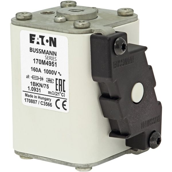 Fuse-link, high speed, 200 A, AC 1000 V, size 1, 52 x 69 x 74 mm, aR, IEC, UL, single indicator image 1