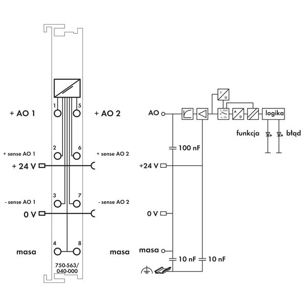 2-channel analog output 0/4 … 20 mA 16 bits dark gray image 6