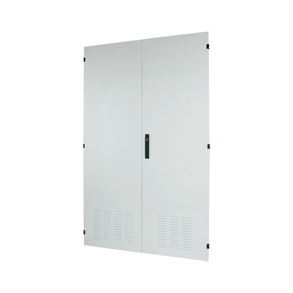 Section wide door, ventilated, HxW=2000x1200mm, double-winged, IP42, grey image 3