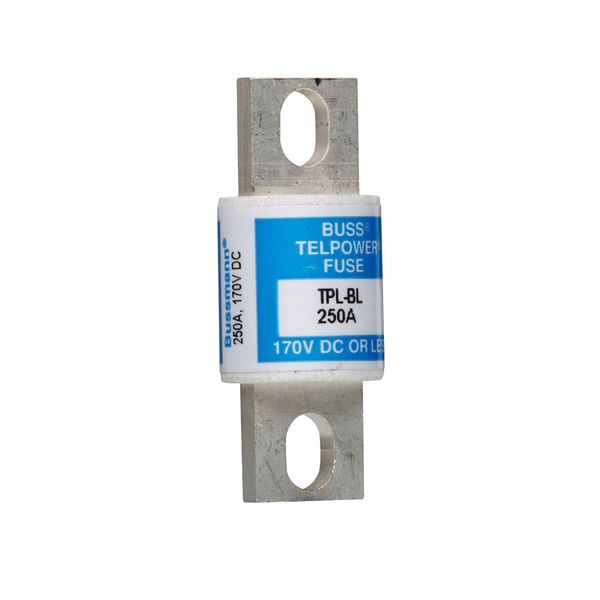 Eaton Bussmann series TPL telecommunication fuse, 170 Vdc, 80A, 100 kAIC, Non Indicating, Current-limiting, Bolted blade end X bolted blade end, Silver-plated terminal image 22