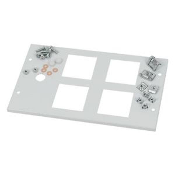 Front cover, +mounting kit, for meter 4x72 +1S, HxW=200x425mm, grey image 4