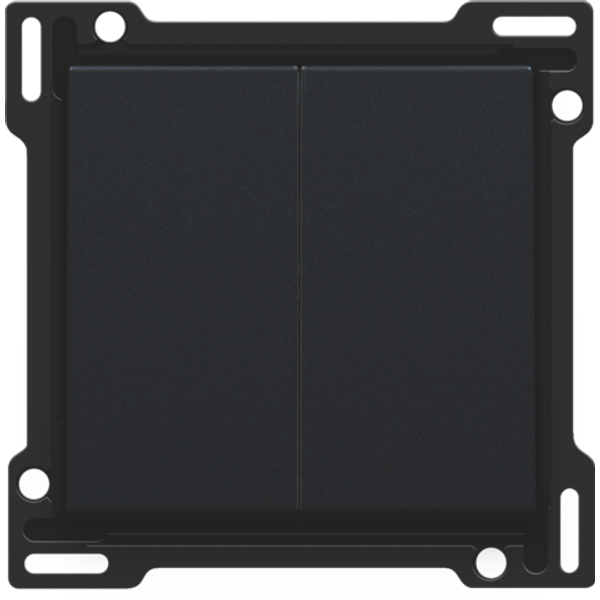 Finishing set for two-circuit switch, two-way switch + N.O. push butto image 2