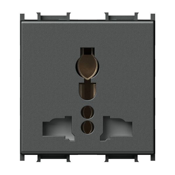 SOCKET MULTI-STANDARD+KS 2P+E 13A 250V~ 2M AT 6217480 image 1