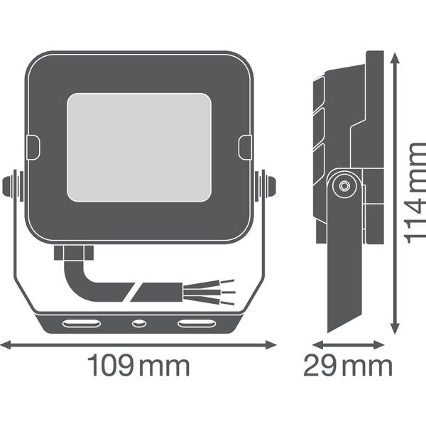 FLOODLIGHT COMPACT 10W 830 SYM 100 BK image 15