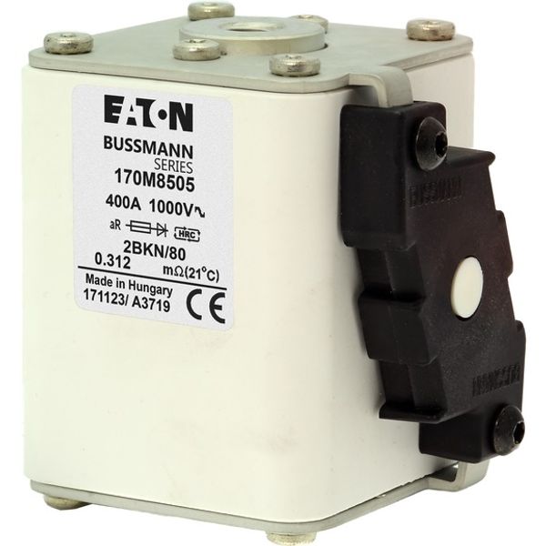 Fuse-link, high speed, 700 A, AC 1000 V, size 3, 74 x 92 x 91 mm, aR, IEC, UL, single indicator image 1