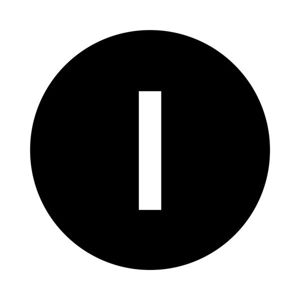 Button plate, raised black, I image 1