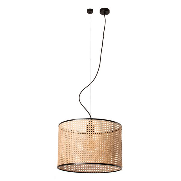 MAMBO 450 Black/rattan pendant lamp image 2