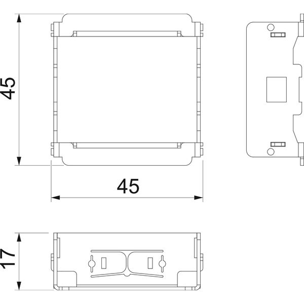 AD-90G M45-1 Adapter f. dev. install. rot. thr. 90° 45x45mm image 2