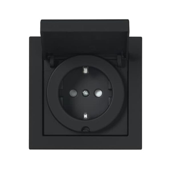 20EUCK-885 Socket outlet with Hinged Lid Black - Impressivo image 1