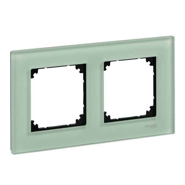 Real glass frame, 2-gang, Emerald green, M-Elegance image 2