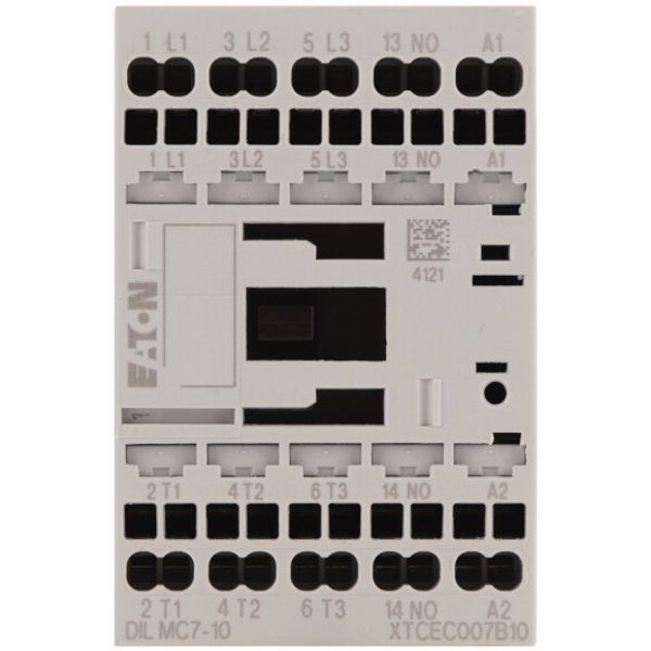 Contactor, 3 pole, 380 V 400 V 3 kW, 1 N/O, 220 V DC, DC operation, Spring-loaded terminals image 3