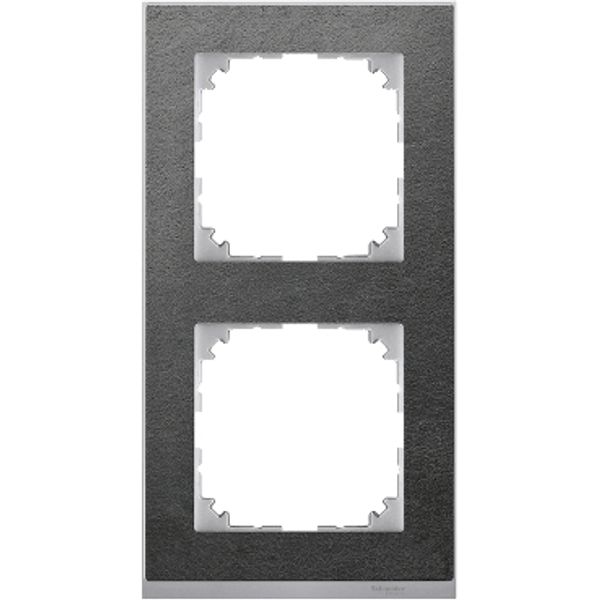 M-Pure Decor frame, 2-gang, slate image 2