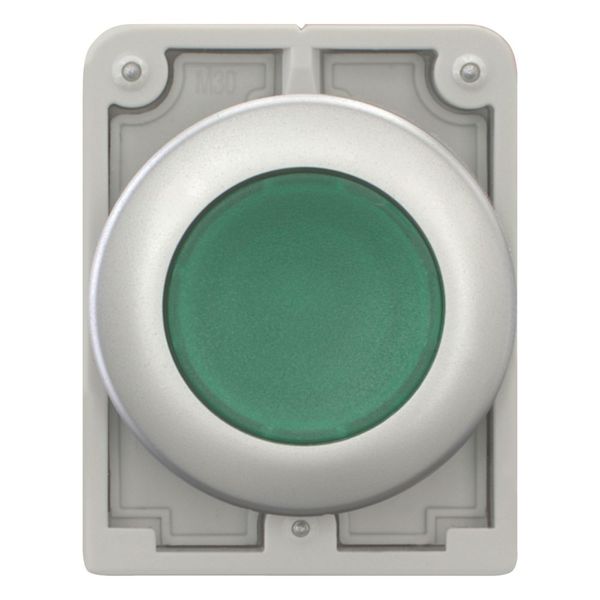 Illuminated pushbutton actuator, RMQ-Titan, Flat, maintained, green, Blank, Metal bezel image 9