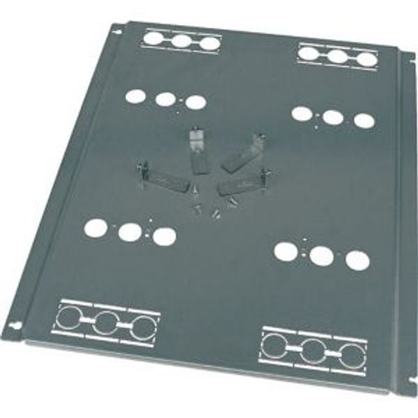 Mounting plate, +mounting kit, for NZM2, vertical, 3p, HxW=600x425mm image 2