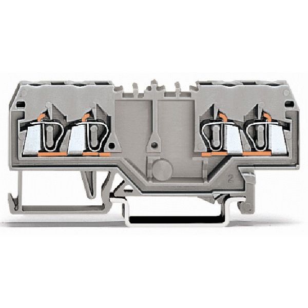 Double potential terminal block 2.5 mm² with double, center marker slo image 1