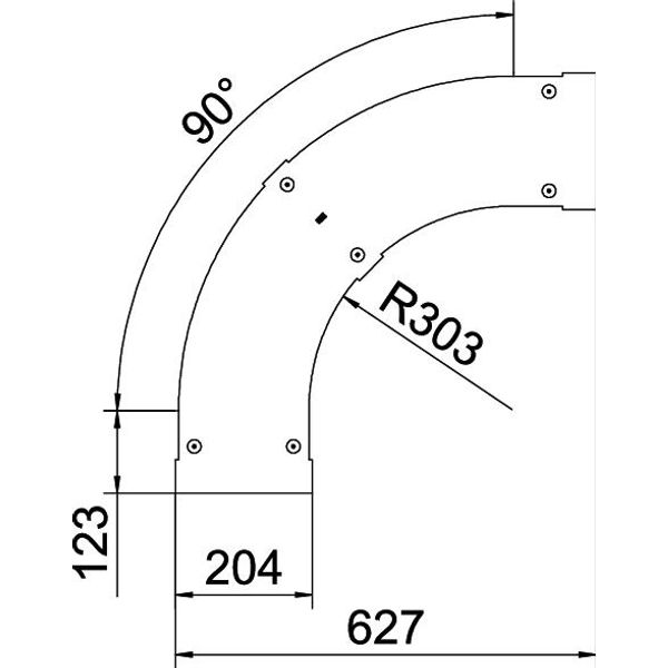 LBD 90 200 R3 A2 90° bend cover with turn buckle B200 image 2