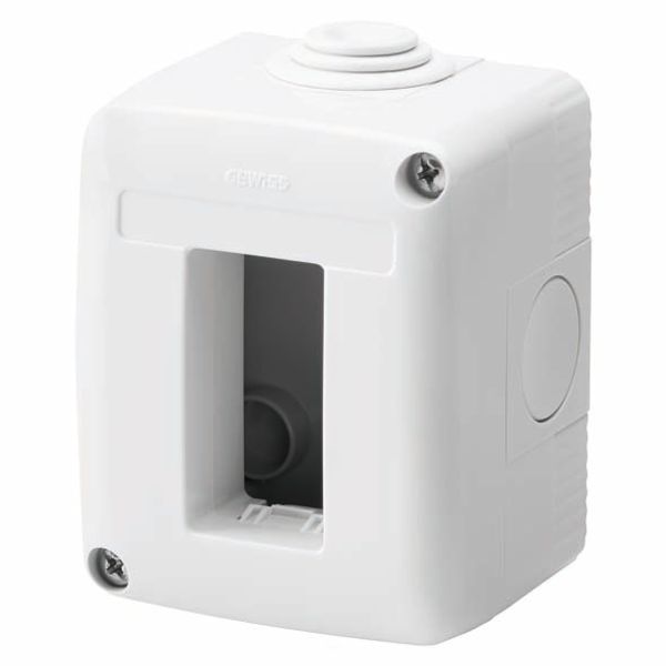 PROTECTED ENCLOSURE FOR SYSTEM DEVICES - 1 GANG - RAL 7035 GREY - IP40 image 2