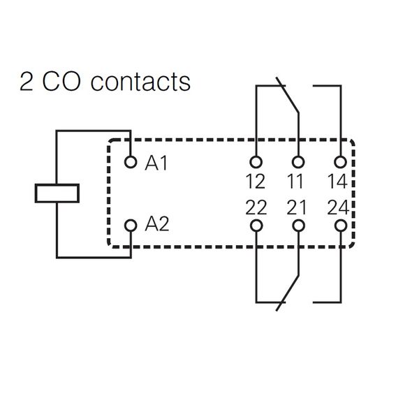 PCB Relay 2 C/O 48VDC 8A pinning 5.0 image 2