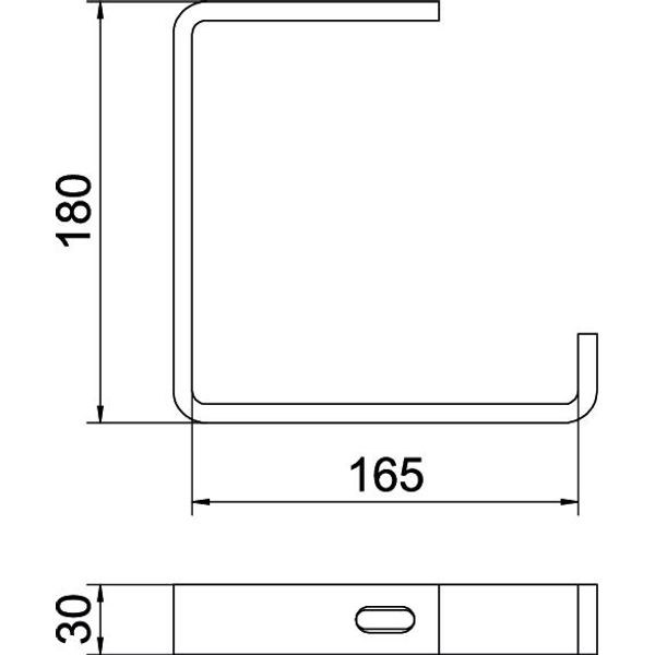 AHB 150 FT Suspension bracket flat steel B150mm image 2