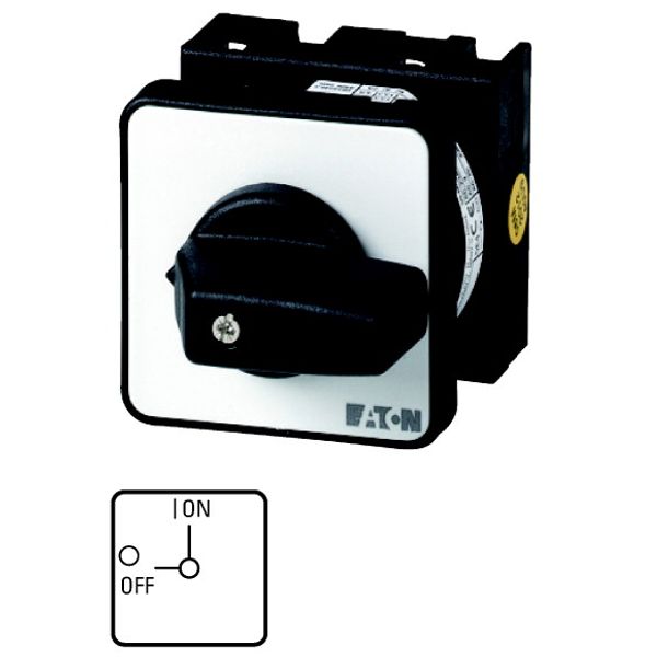 On-Off switch, 3 pole + N, 20 A, 90 °, center mounting image 1