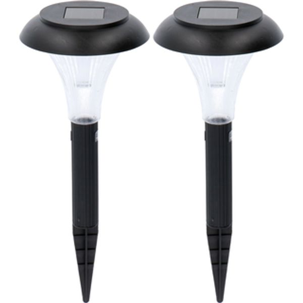 Outdoor Solar Light - light with spike  - Baghdad 1lm 2700K IP44  - Sensor - Black image 1