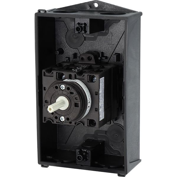 Reversing switches, T3, 32 A, surface mounting, 3 contact unit(s), Contacts: 5, 60 °, maintained, With 0 (Off) position, 1-0-2, Design number 8401 image 20