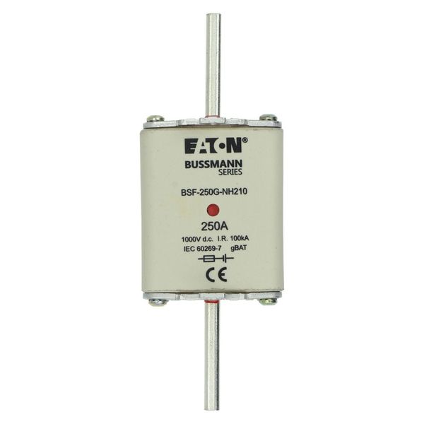 Fuse-link, high speed, 250 A, DC 1000 V, NH2, 54 x 61 x 150 mm, gBat, IEC, blade connection image 12